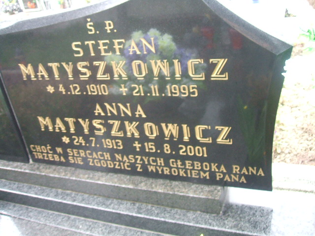 Stefan Matyszkowicz 1910 Kęty Gmina - Grobonet - Wyszukiwarka osób pochowanych