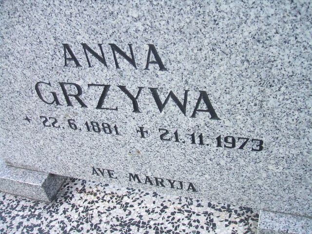 Anna Grzywa 1881 Kęty Gmina - Grobonet - Wyszukiwarka osób pochowanych